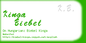 kinga biebel business card